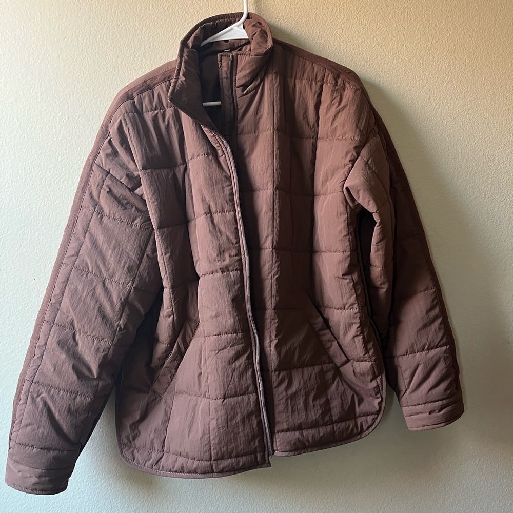 Brown Lightweight Jacket Puffer Jacket